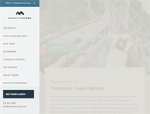 Tablet Screenshot of mountaincreek.com